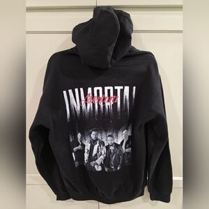 Black Graphic HoodieBlack Adult Aventura Inmortal On Tour Pullover Hoodie